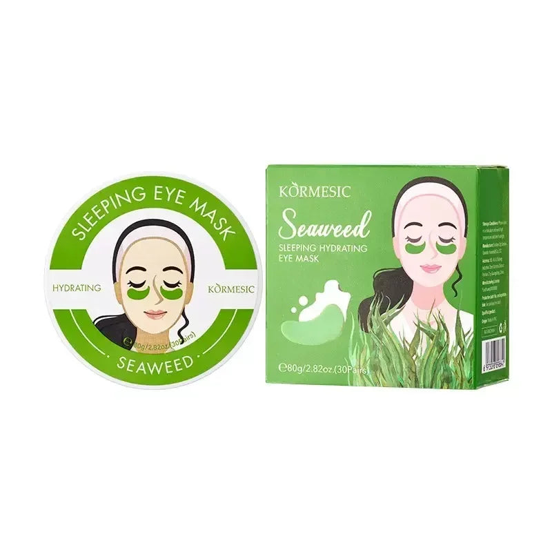 60pcs seaweed hyaluronic acid eye mask to remove dark circles collagen eye patch facial care products